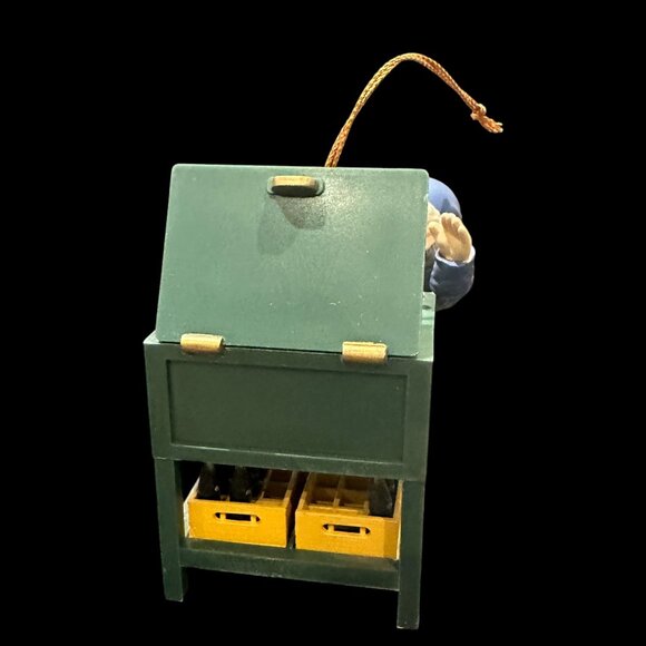 Vintage Coca-Cola Elf & Penguin Ornament – Christmas Coke Cooler Scene - Picture 5 of 8